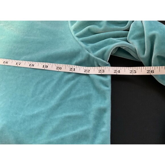 Soft Surroundings Women’s XL Velvet Boyfriend Button Down Blue Long Tunic Top - Picture 6 of 10